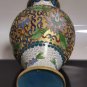 Beautiful Old Vintage Chinese Cloisonne Brass and Enamel Vase 7"