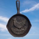 Vintage Cast Iron Skillet Embossed Rooster Design Welcome to My Kitchen 24cm
