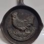 Vintage Cast Iron Skillet Embossed Rooster Design Welcome to My Kitchen 24cm