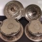 Pair of Mid 20th Century Handcrafted Moroccan Engraved Lidded Bowls Silver Plate
