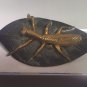 Tantric Brass Copper Fengshui Mantis Statue on the Leaf Metal Home Decor