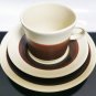 Lapid Set of Three Pieces Ceramic Matching Cup Saucer and Dish Made in Israel