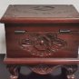 Vintage Large and Heavy Wooden Etrog Box Judaica Israel Holy Land Hand Carved