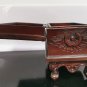 Vintage Large and Heavy Wooden Etrog Box Judaica Israel Holy Land Hand Carved