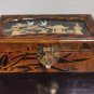 Chinese Huanghuali Wood Shadow Box Pagoda Flower Bird Storage Jewelry Box