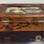 Chinese Huanghuali Wood Shadow Box Pagoda Flower Bird Storage Jewelry Box
