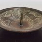 Antique Heavy Solid Bronze Middle East Candle Holder Candlestick Candelabra