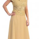 Mothers Gown Evening Military Ball 571MQ- Gold - SIZE 5X - NW/Tags