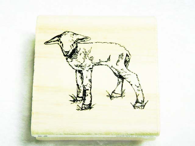 Wood Mounted Rubber Stamp by Craft Smart - Lamb