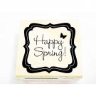 Wood Mounted Rubber Stamp by Craft Smart - Happy Spring!
