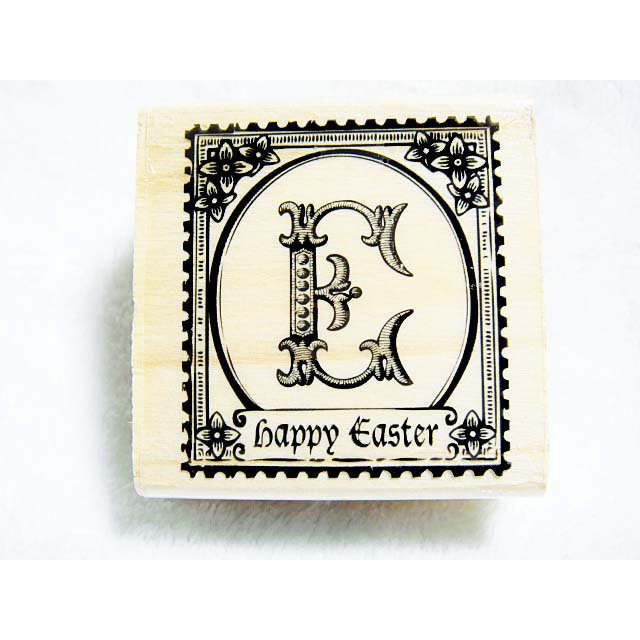 Wood Mounted Rubber Stamp by Craft Smart - Easter Postal Stamp