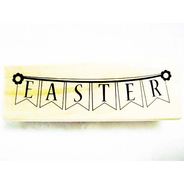 Wood Mounted Rubber Stamp by Craft Smart - Banners of Easter