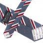 Pierre Cardin Paris NY Vintage Tie Mens Necktie Stripe Skinny Gray White Maroon Textured Poly 58