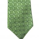 Nordstrom Silk Tie Mens Necktie Lime Green Woven Dots Trellis Classic 59