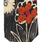 Ermenegildo Zegna Italian Silk Necktie Mens Long Tie Woven Mod Flower Black Cream Red Abstract 59