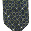 Calvin Klein Silk Neck Tie Mens Designer Fashion Dark Blue Green Cirlces Classic 58