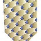 Bannerfish Neck Tie Mens Silk Nature Conservancy Fish Gold Blue Fishing Preservation Ltd Edition  58