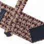Cotswold Collection Necktie Italian Silk Diamonds Shells Fan Maroon Tan White 58
