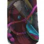 Martin Wong Screenplay Silk Necktie Tie Aqua Violet Gold Abstract Artistic Long 59.5