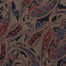 Courchevel Italian Silk Skinny Necktie Mens Tie Classic Paisley Taupe Brown Blue Red 57