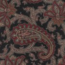 Kenneth Gordon Long Paisley Necktie Mens Silk Tie Classic Black Tan Red Executive 59.5