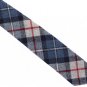 Wembley Vintage Necktie Wool Plaid Skinny Tie Preppy Old School Blue Red Gray
