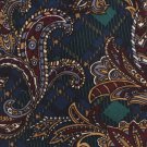 Italian Silk Necktie Extra Long 63 Renovati Tie Argyle Paisley Green Maroon Gold