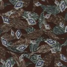 Bert Pulitzer Silk Tie Mens Necktie Mod Leaf Carob Brown Teal Diamonds 57