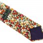 Embassy Row Silk Tie Floral Yellow Red Orange Small Flowers England 58