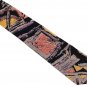 Adolfo Necktie Black Abstract Mod Paint Splash Yellow Purple Coral 58