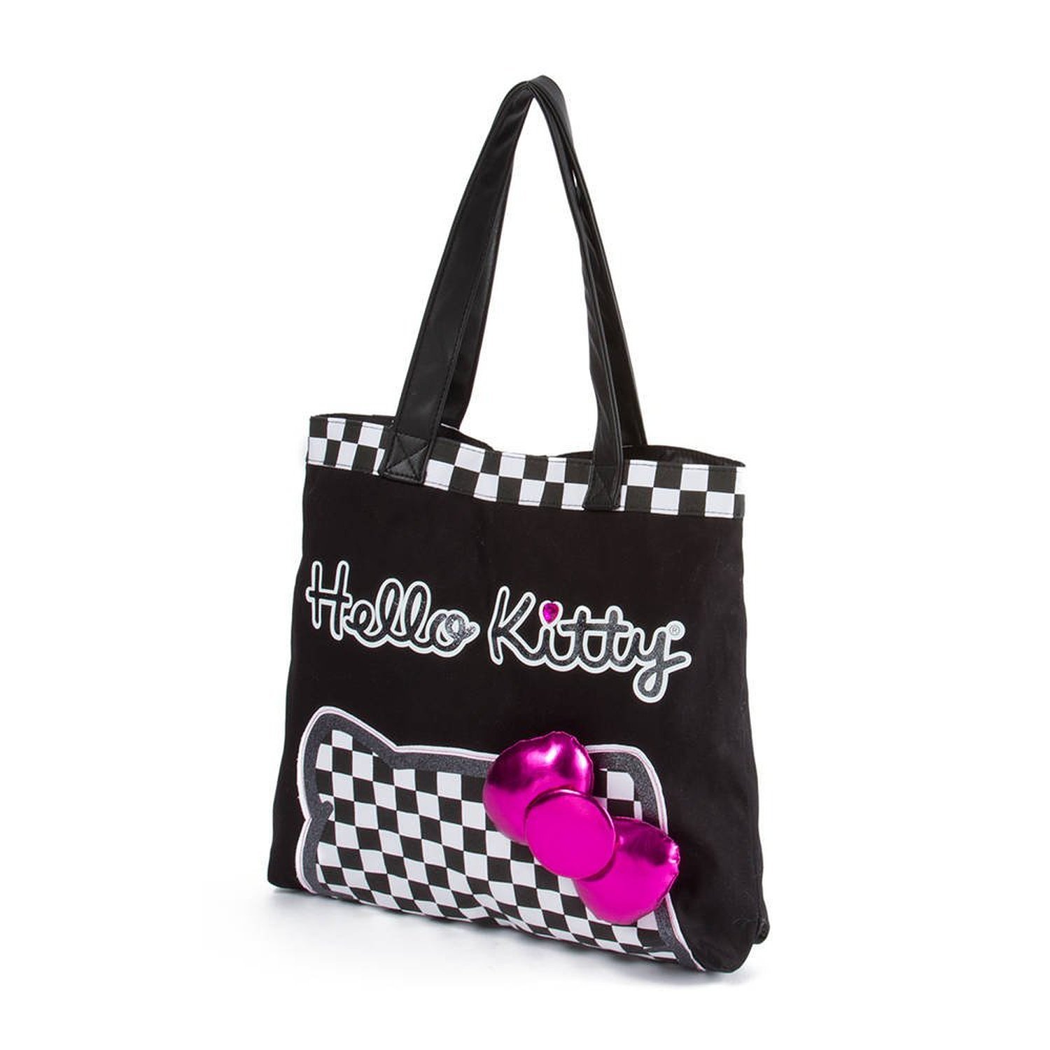  Hello  Kitty  Checkered Large Tote  Handbag Bag  Kawaii School 