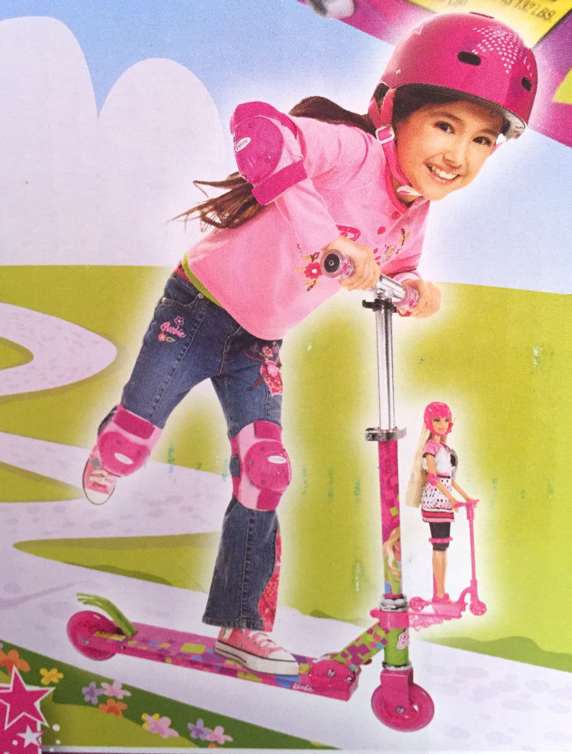 barbie folding scooter
