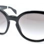 New Original Sunglasses Prada PR 18RS 1AB0A7 Women Black Round Gradient