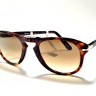 PERSOL Unisex Sunglasses PO 0714 24/51 52 Brown  Folding Round