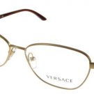 New Original Eyeglasses Versace VE 1221 1329 Women Brown, Gold Cat-eye