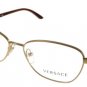 New Original Eyeglasses Versace VE 1221 1329 Women Brown, Gold Cat-eye