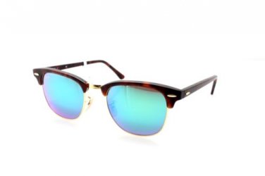 New Original Sunglasses Ray Ban Clubmaster RB 3016 114519 Unisex Brown Mirrored