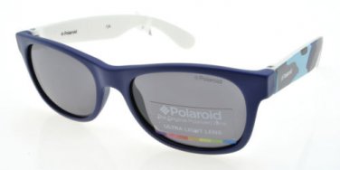 New Original Sunglasses Polaroid PO 300E T6D Kid Blue Square Polarized