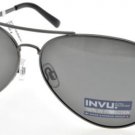 New Original Sunglasses INVU B1501B Black/Gun Unisex Gunmetal Aviator Polarized