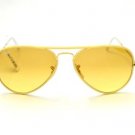 New Original Ray Ban Sunglasses RB3025JM 001/X4 58 YELLOW MELLOW  Aviator