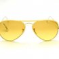 New Original Ray Ban Sunglasses RB3025JM 001/X4 58 YELLOW MELLOW  Aviator
