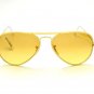New Original Ray Ban Sunglasses RB3025JM 001/X4 58 YELLOW MELLOW  Aviator