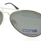 Sunglasses Invu B1410B Gold Unisex Light Gold Aviator Polarized