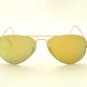New Original Ray-Ban Unisex RB3025 112/93 58 Gold Aviator Mirrored