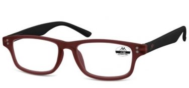 Reading Eyeglasses MR97 C +3.50 Unisex Red-Burgundy-Black Square