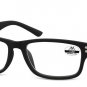 Reading Eyeglasses MR97 BLACK +2.00 Unisex Black Square