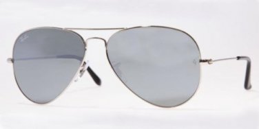 New Original Ray Ban aviator sunglasses RB3025  W3277 58 Large Gray Mirrored