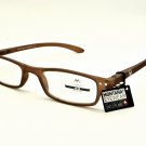 Reading Eyeglasses MR93 A +3.00 Unisex Brown Square