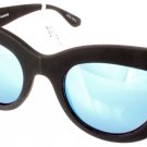 Sunglasses QUAY KITTI-B BLUE 1.60 Women Black Cat-eye Blue Mirrored
