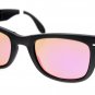 Sunglasses Ray Ban RB 4105 601S2K Unisex Black Folding Wayfarer Red Mirrored